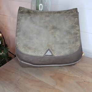 Steven Brown Faux Leather Saddlebag Purse